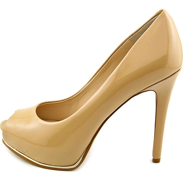 bronze peep toe heels