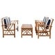 preview thumbnail 101 of 117, SAFAVIEH Fontana 4-piece Acacia Solid Wood Outdoor Conversation Patio Set