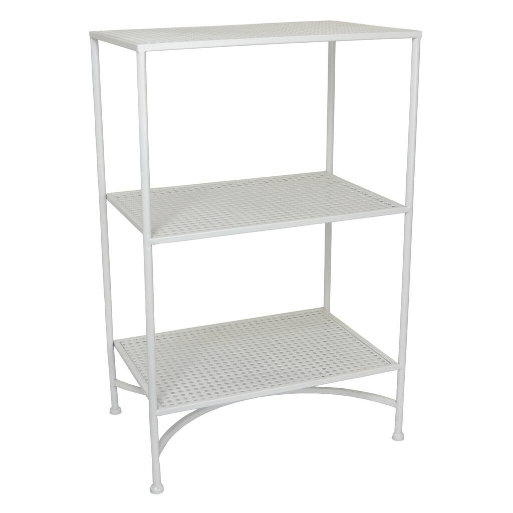 Metal Racking White Plutus Brands Metal Storage Rack in White Metal - Overstock - 32892421