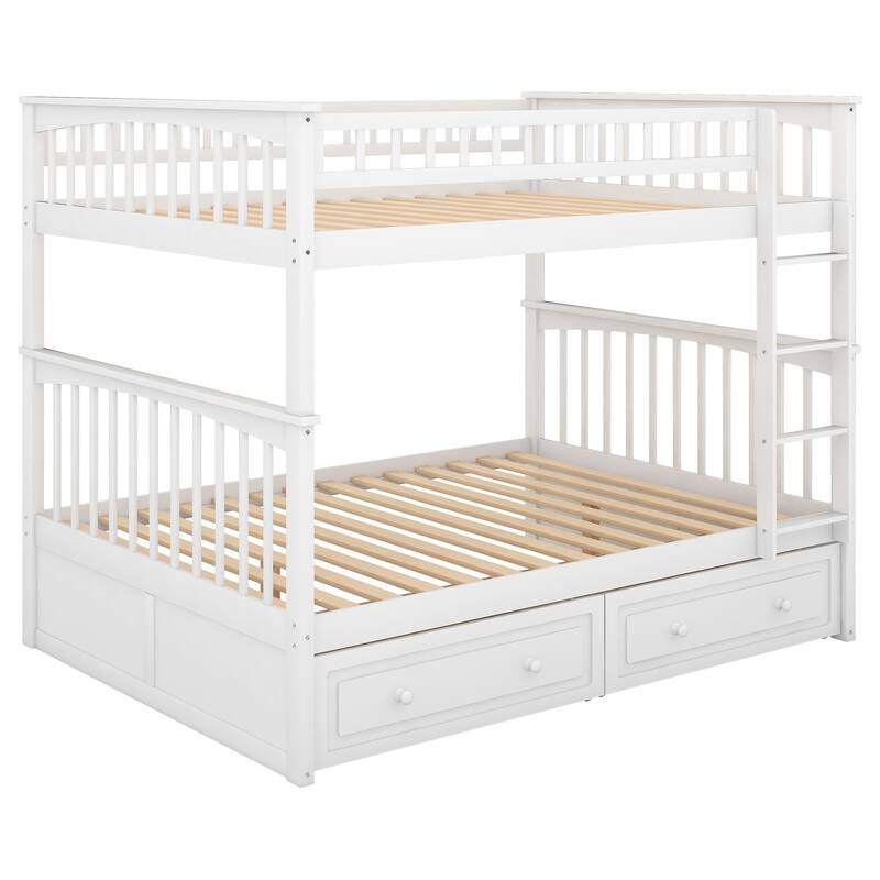 Merax Bunk Bed with Drawers, Convertible Beds