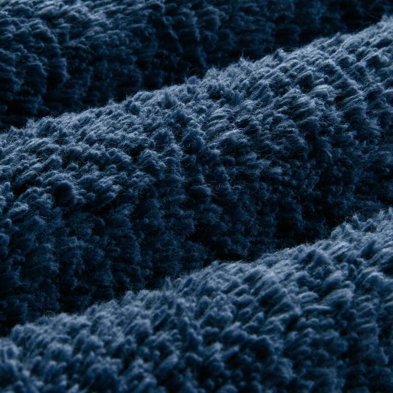 1 PCS 24x44"Tufted 3000 GSM Reversible Bath Rug Navy - 4' x 2'