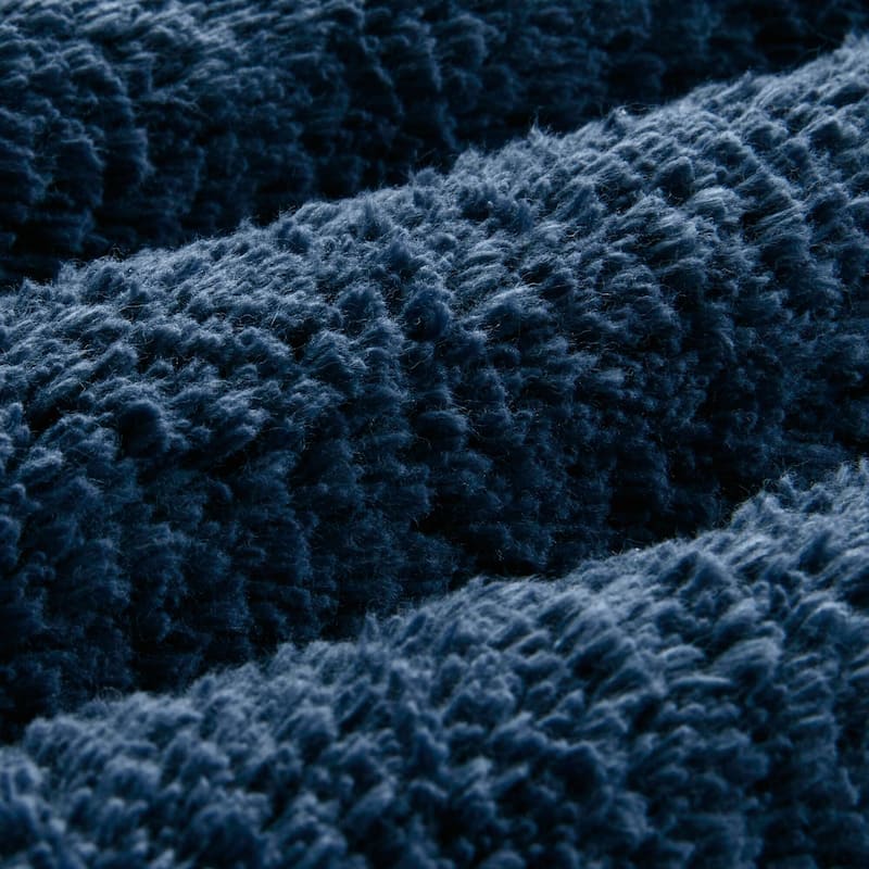 1 PCS 24x72"Tufted 3000 GSM Reversible Bath Rug Navy - 6' x 2'