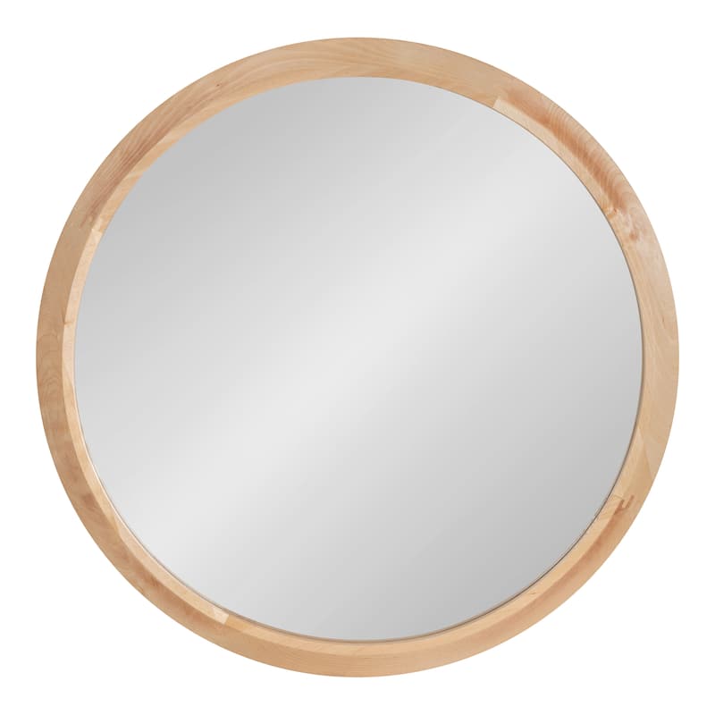 Kate and Laurel Uldrich Wood Framed Mirror - 24" Diameter
