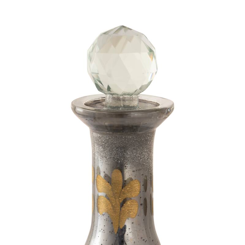 Elk Home Kemal Antique Silver Glass 4.5 Inch Wide Bottle