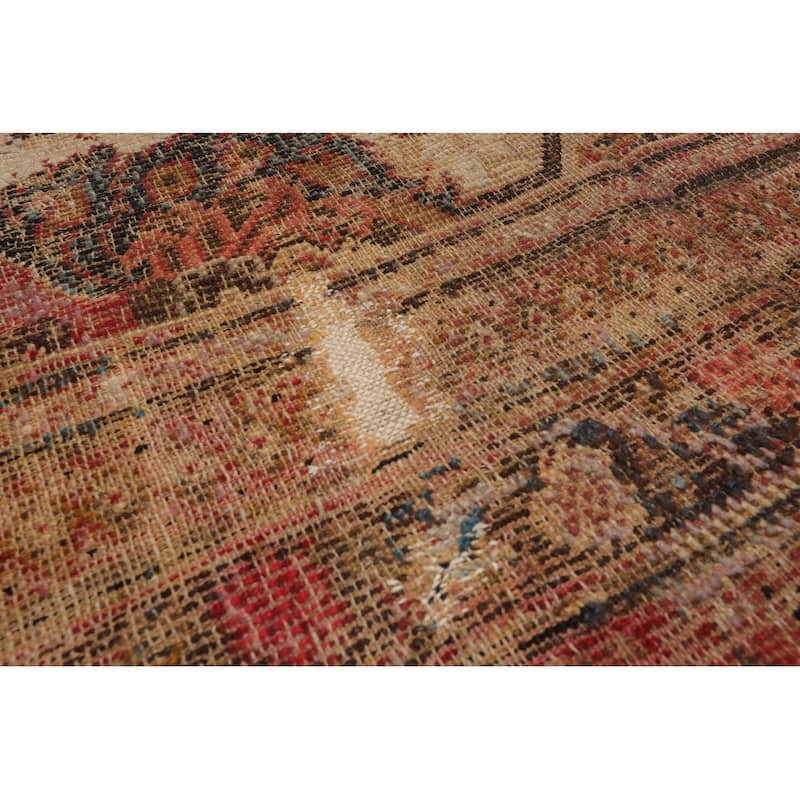 Hand Knotted Mahal Beige,Rust 100% Wool Traditional Oriental Area Rug - 11' 11'' x 14' 2''