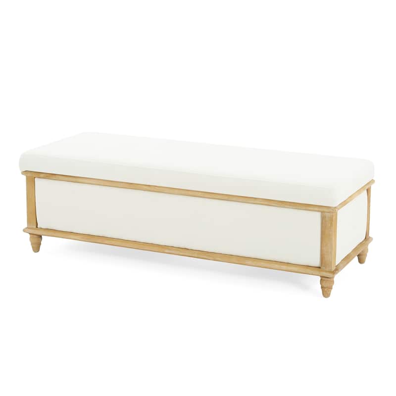 Abilene Fabric Storage Ottoman Bench by Christopher Knight Home