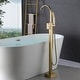 preview thumbnail 21 of 27, Floor Mounted Single Handle Clawfoot Tub Faucet with Hand shower - 8" x 48"