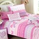 preview thumbnail 1 of 8, Cami Butterfly Cotton Pink Floral Quilt Bedding Set With Decorative Throw Pillows Queen
