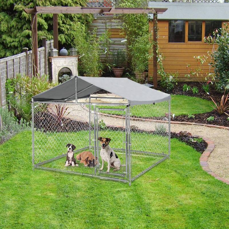 Large Indestructible Steel Dog Crate EscapeProof Kennel with 360° Wheels Top Opening