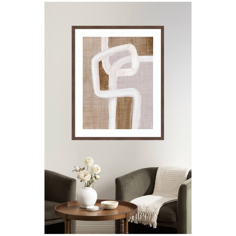 Kate and Laurel Framed Art rhythmic lines l by Nikita Jariwala