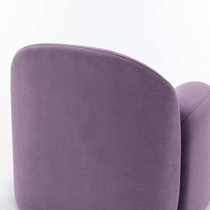 SEYNAR Modern Glam Velvet Thickened Seat Cushion Accent Chair Set of 2