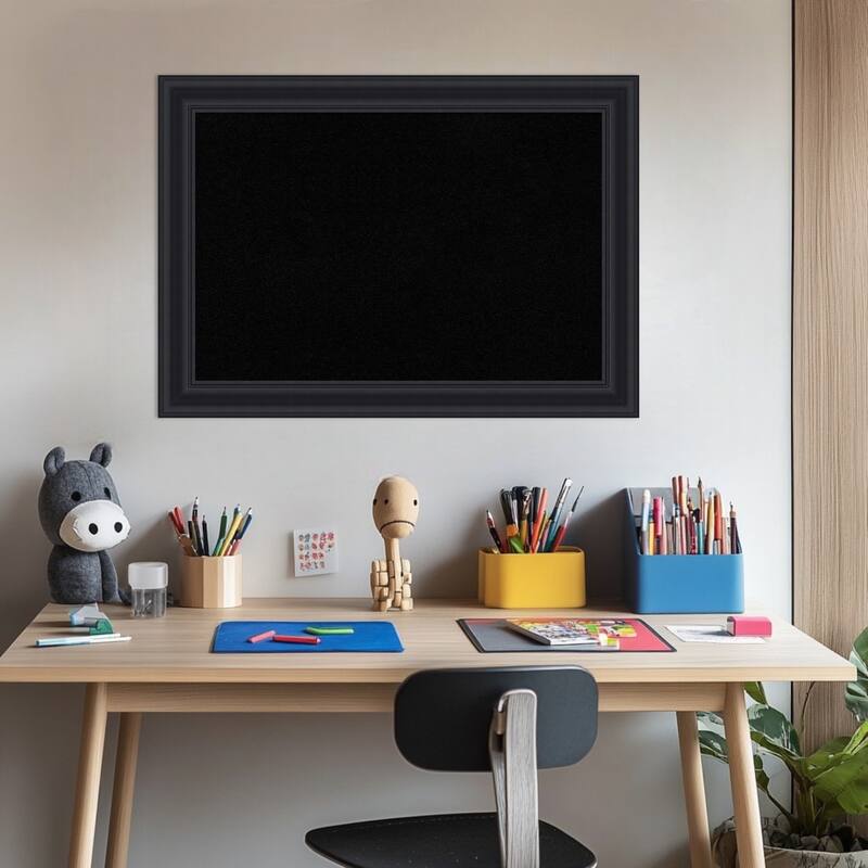 Dalat Black Framed Cork Board - Bulletin Board, Organization Board, Pin Board