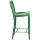 preview thumbnail 102 of 116, 2 Pack 24'' High Metal Indoor-Outdoor Counter Height Stool w/ Vertical Slat Back