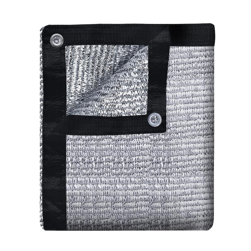 Shatex 14 ft. x 20 ft. Reflective Aluminet Sun Shade Cloth - 10x14 ft