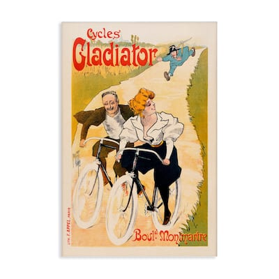 Stupell Vintage Cyclists Poster Canvas Wall Art Design By Marcus Jules