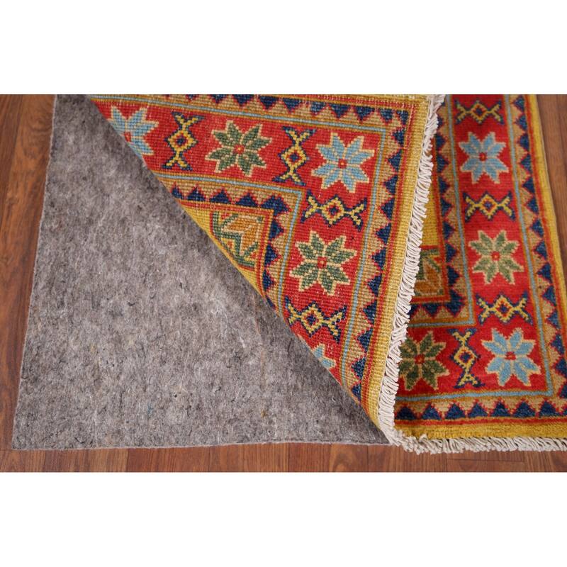 Yellow Kazak Oriental Foyer Rug Handmade Wool Carpet - 2'0" x 3'0"