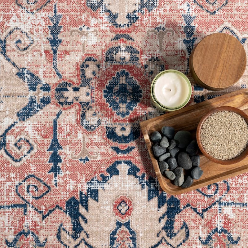 Nuloom Larkspur Persian Fringed Machine Washable Area Rug