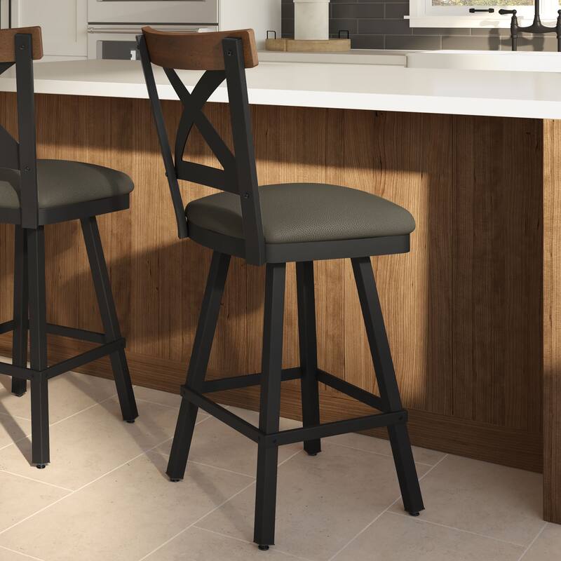 Amisco Snyder Swivel Counter and Bar Stool