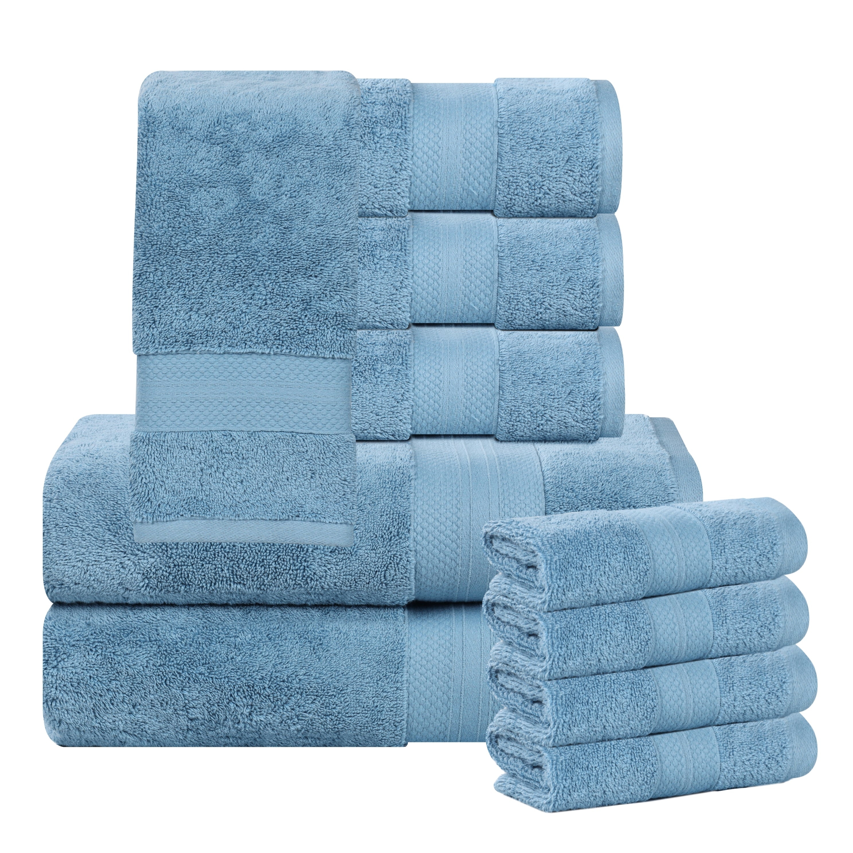 Blue Nile Mills Turkish Cotton Heavyweight 10-Piece Towel Set