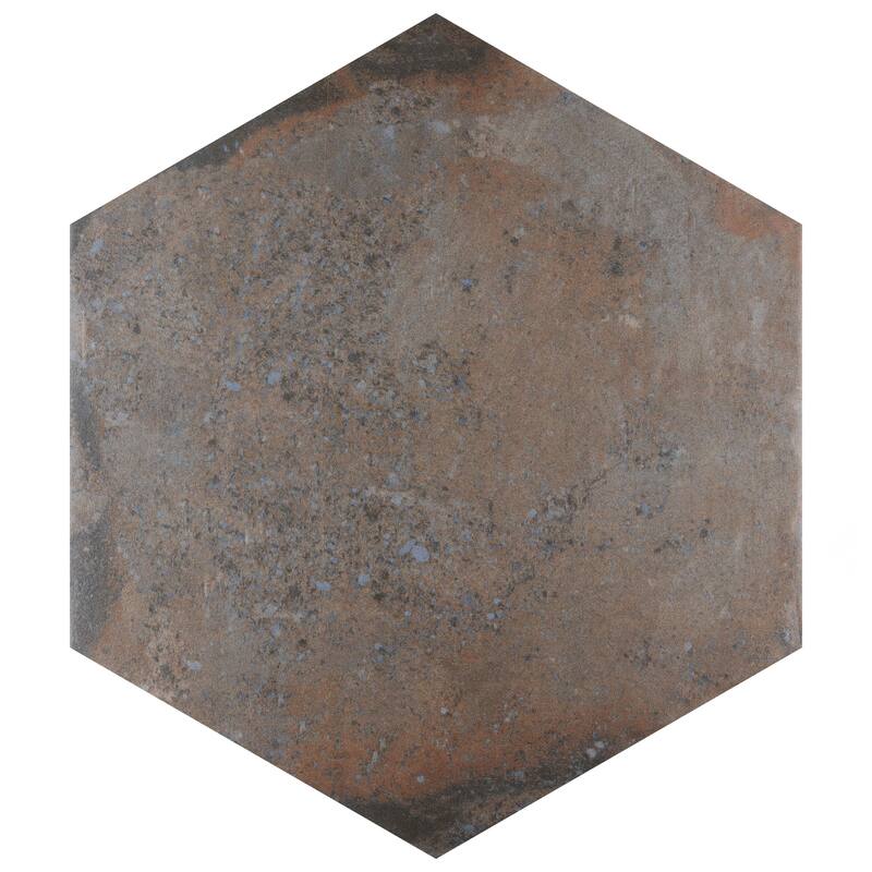 Merola Tile Boston Ferro Hex Ombra 14-1/8" x 16-1/4" Porcelain Floor and Wall Tile
