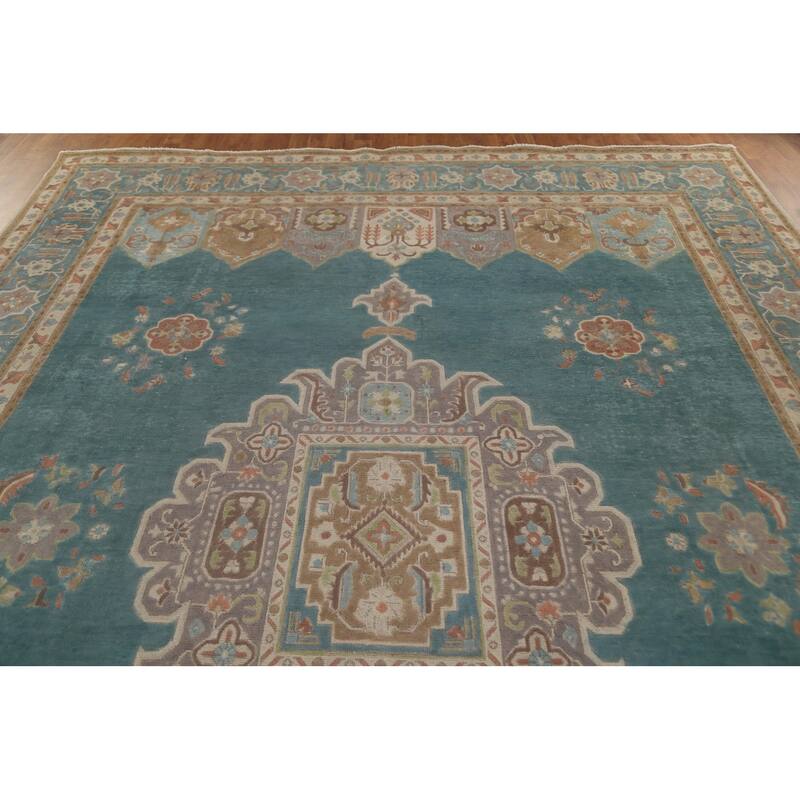 Over-Dyed Tabriz Persian Antique Area Rug Handmade Wool Carpet - 9'11"x 13'1"