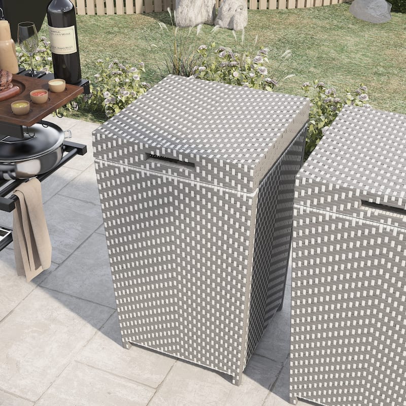 Courtnie Contemporary Wicker Trash Can by Furniture of America (Set of 2)