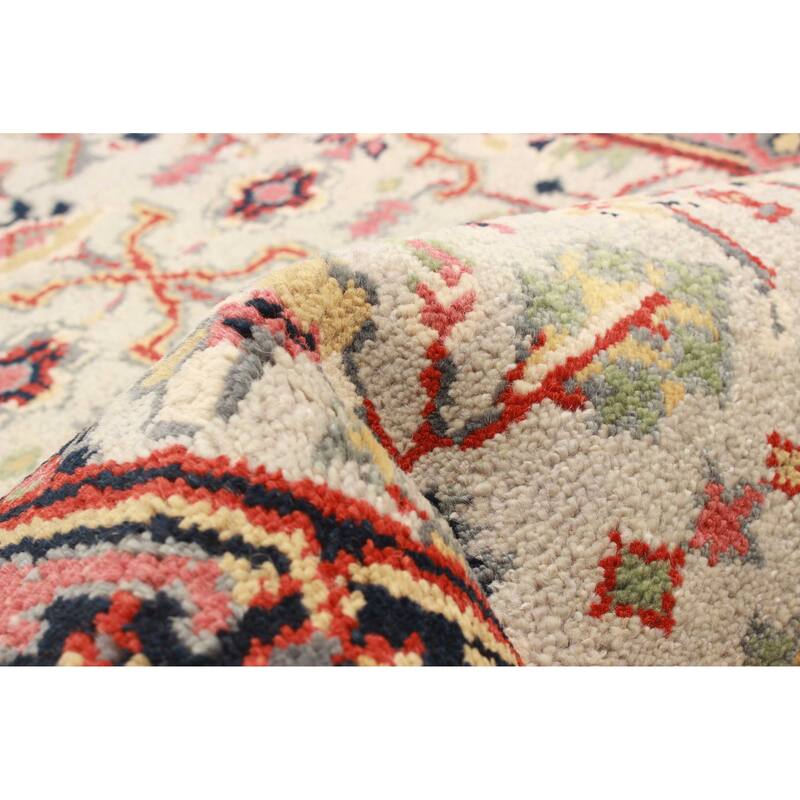 ECARPETGALLERY Hand-knotted Serapi Heritage Light Grey Wool Rug - 2'8 x 8'1