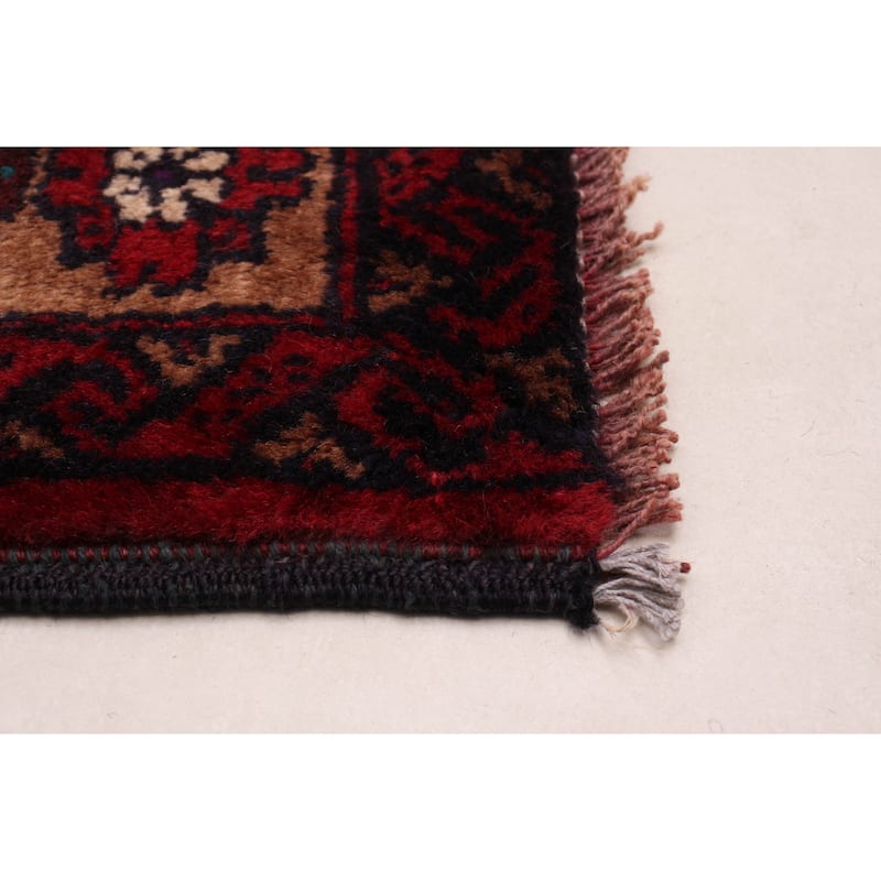 ECARPETGALLERY Hand-knotted Royal Baluch Black, Red Wool Rug - 3'3 x 6'3