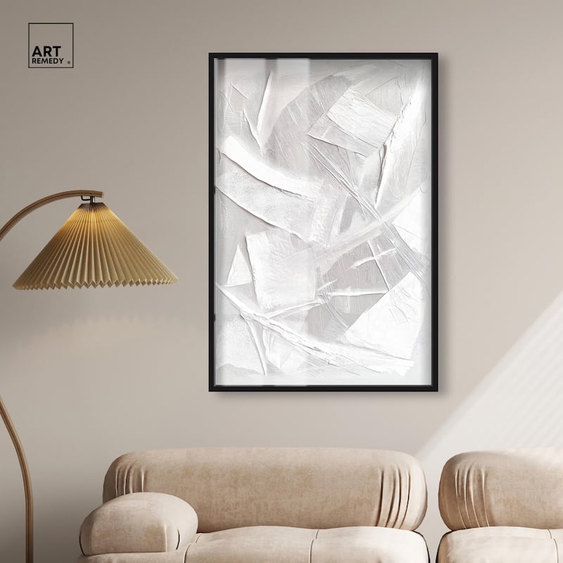 Thick White Texture II Shadowbox by Art Remedy