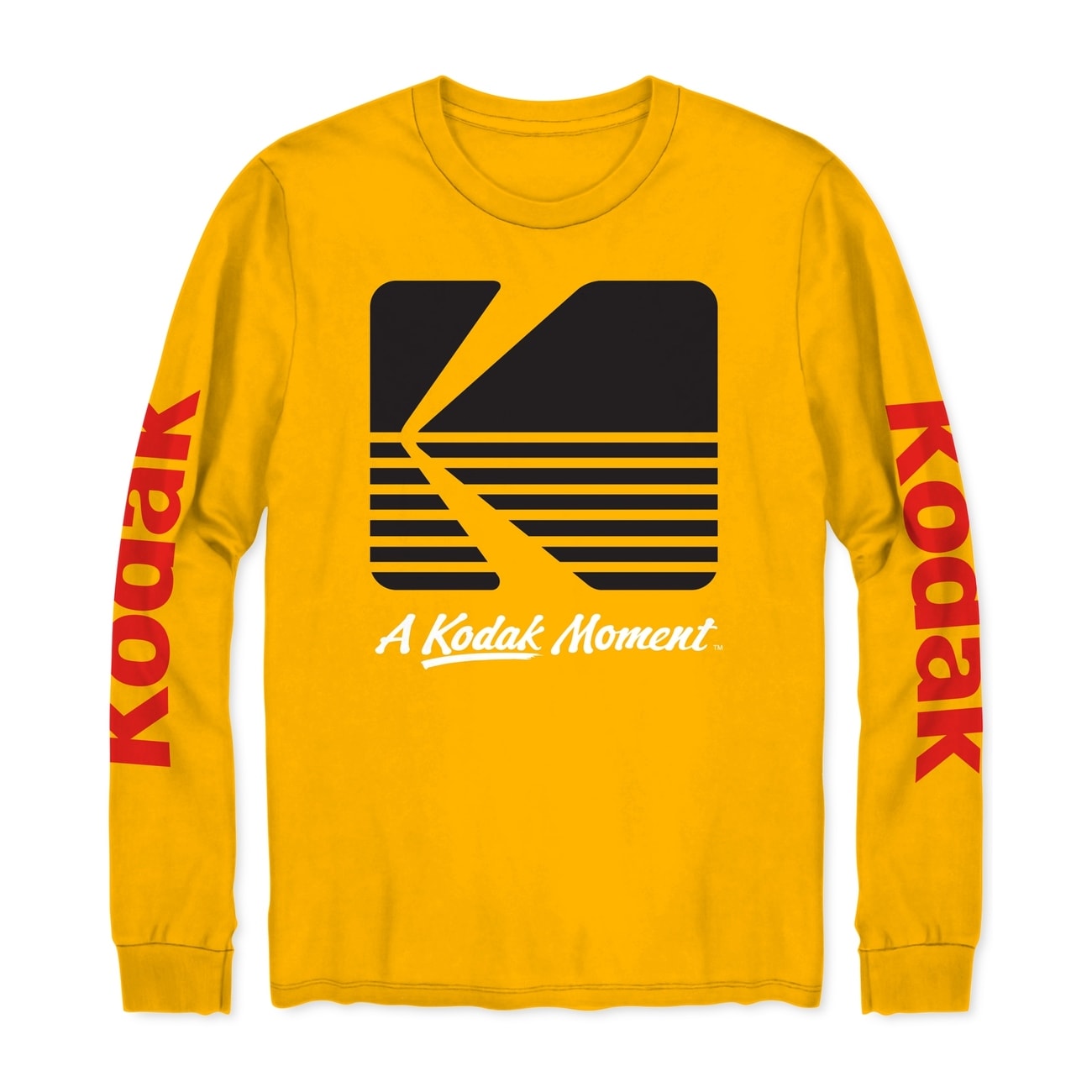 Kodak Men's T-Shirt Gold Yellow Size XL Logo Graphic Crewneck Tee