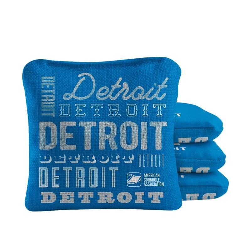Detroit Football Blue Dual Sided Cornhole Bags