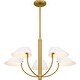 preview thumbnail 3 of 8, Penley 5-Light Brushed Gold Chandelier