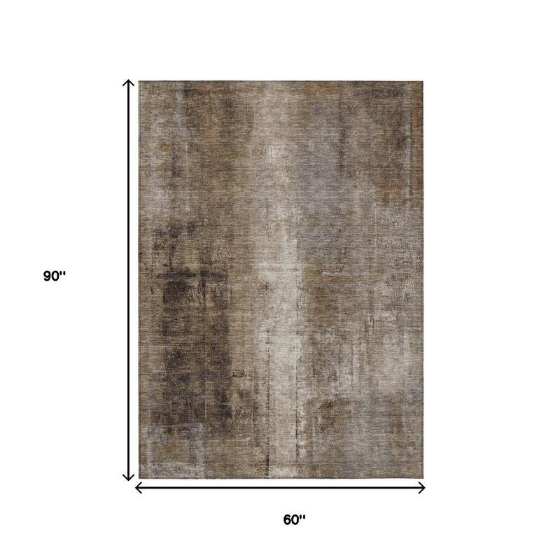 HomeRoots Abstract Transitional Rectangle Outdoor Rug