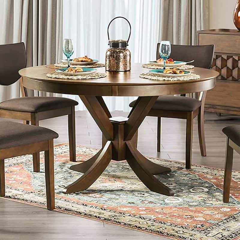 5 Piece Dining Set in Walnut and Dark Chocolate Finish