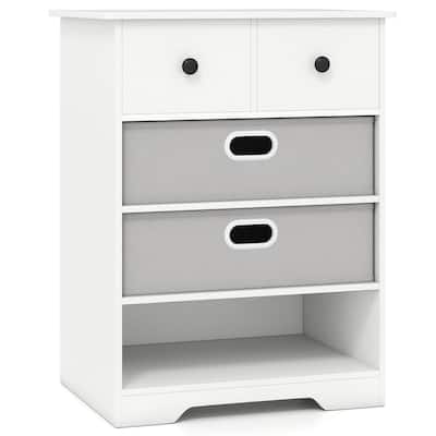 Costway 4-Drawer Dresser Modern Chest Storage Organizer with Open
