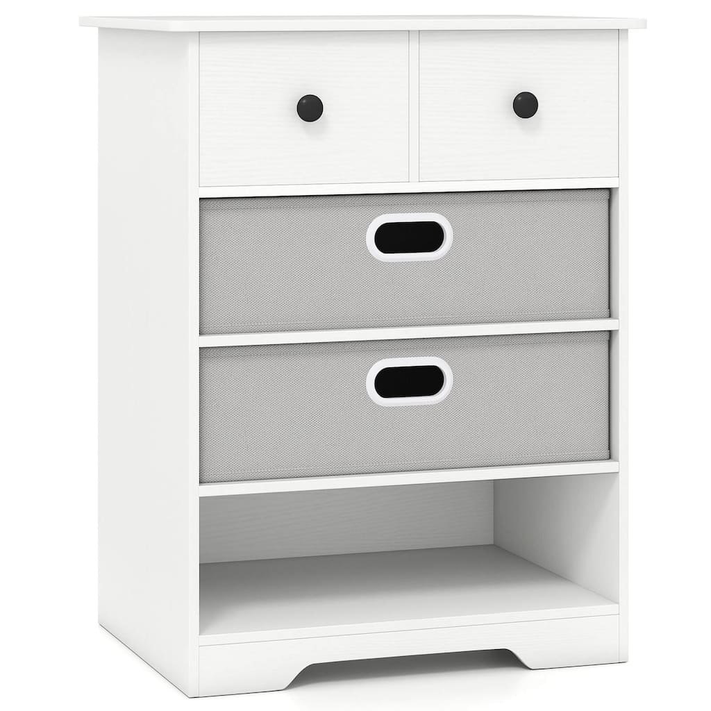Costway 4-Drawer Dresser Modern Chest Storage Organizer with Open
