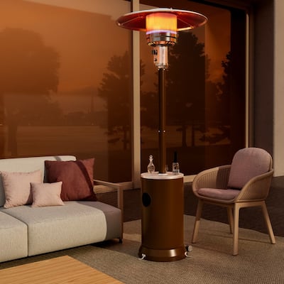48000 BTU Propane Standing Patio Heater with Cover - N/A