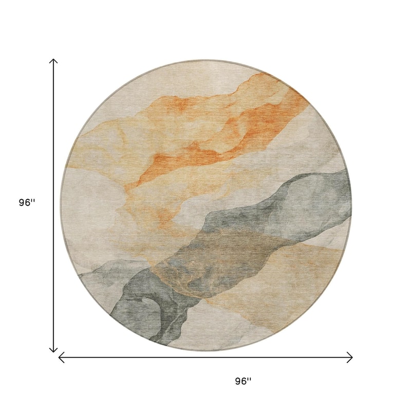 HomeRoots Abstract Transitional Rectangle Outdoor Rug