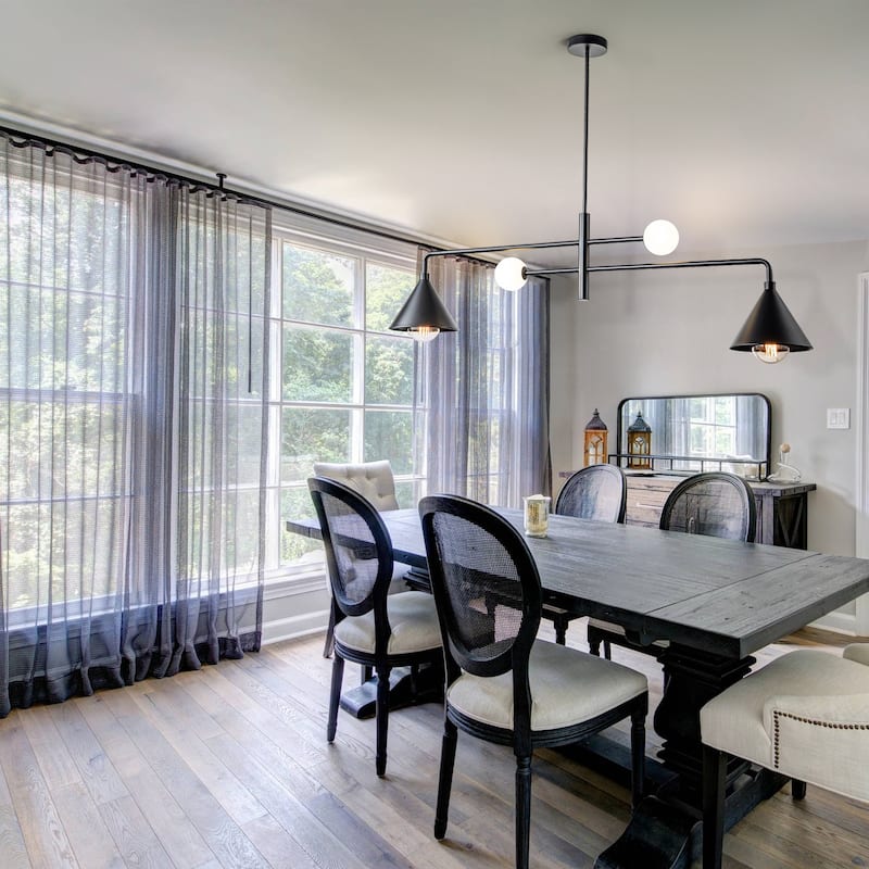 Modern 4-Light Chandelier Linear Kitchen Island Lights