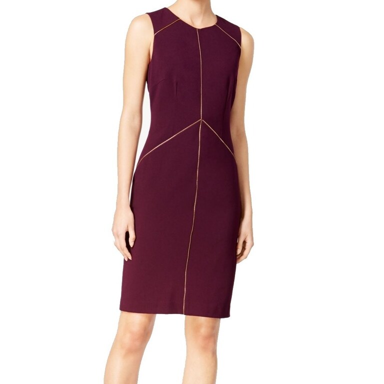 plum calvin klein dress