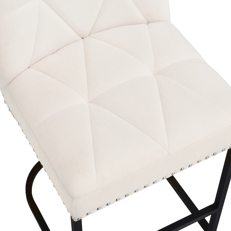 24.8" Bar Stools Set Of 2/3/4 , Modern Counter Stools with Back and Footrest, Counter Height Barstools For Kitchen Island