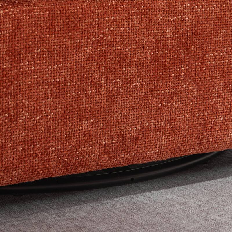 40.6" W Upholstered Swivel Accent Sofa Chair With Pillows