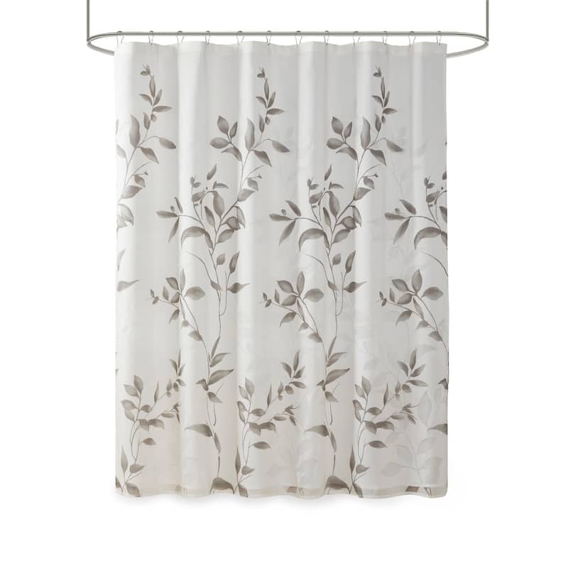 Madison Park Cecily Burnout Printed Shower Curtain
