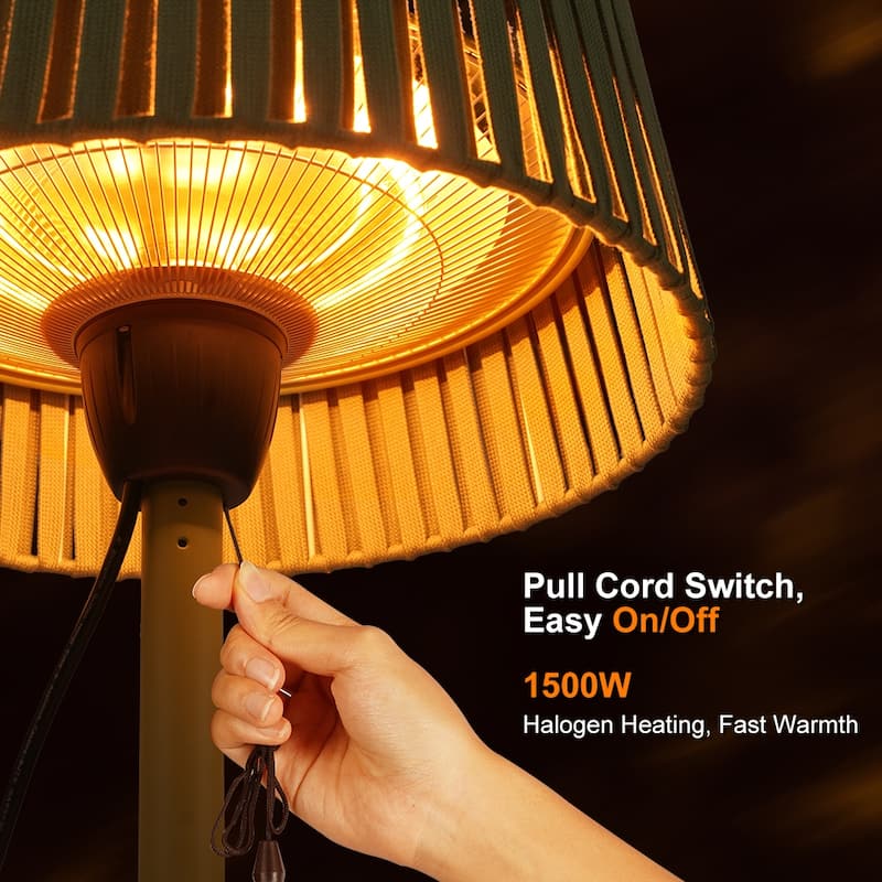1500W Portable Tabletop Outdoor Halogen Electric Patio Heater
