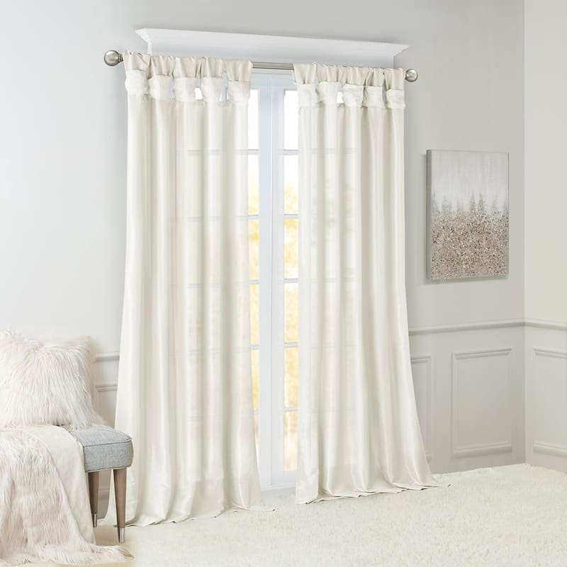 Tab Lined Window Curtain Panel 50x84"