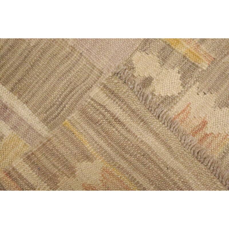 Hand Woven Oriental 100% Wool Carpet Southwestern Tribal Multi-Colored Kilim Area Rug - 4' 10'' X 3' 5''
