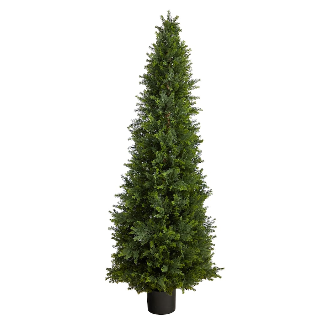 Vintage Cone Topiary Tree - 5.5Ft Artificial Victorian Tree Indoor Outdoor Decor - Green - 41-50 Inches