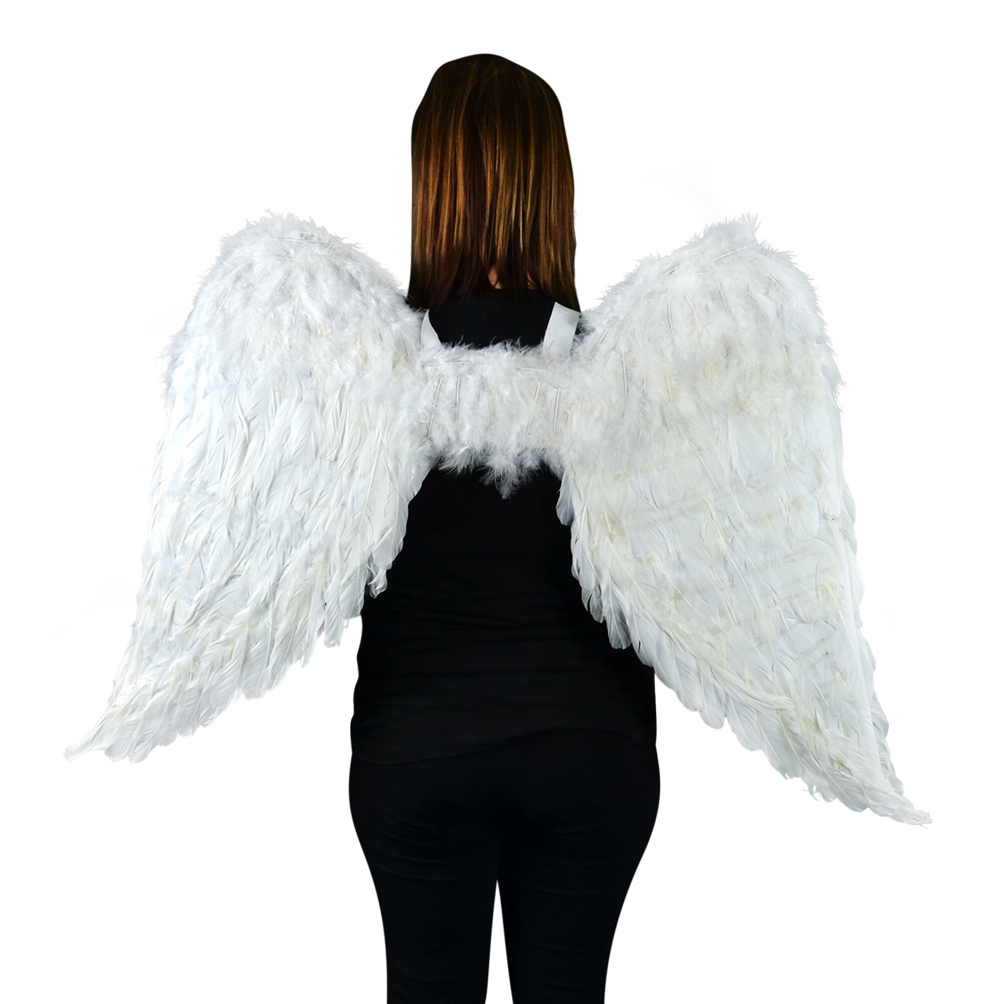 Shop 43 White Feather Accented Wings Halloween Costume Accessory One Size Fits Most One Size Overstock 22617795