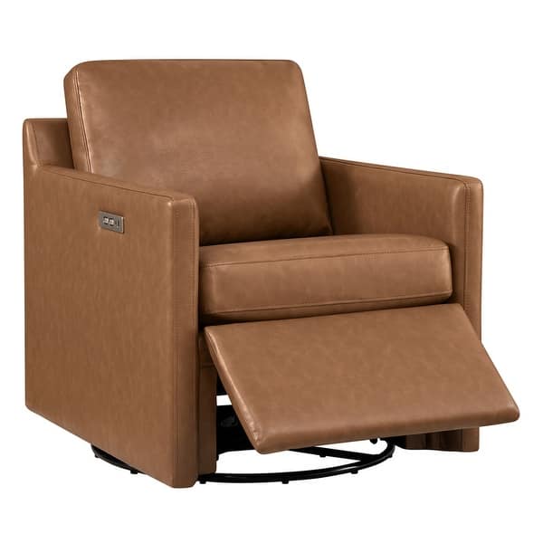 Spruce & Spring Nora Power Swivel Accent Chair Wall Hugger with