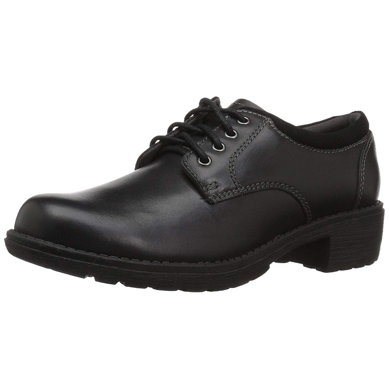 black leather women's eastland oxford shoe